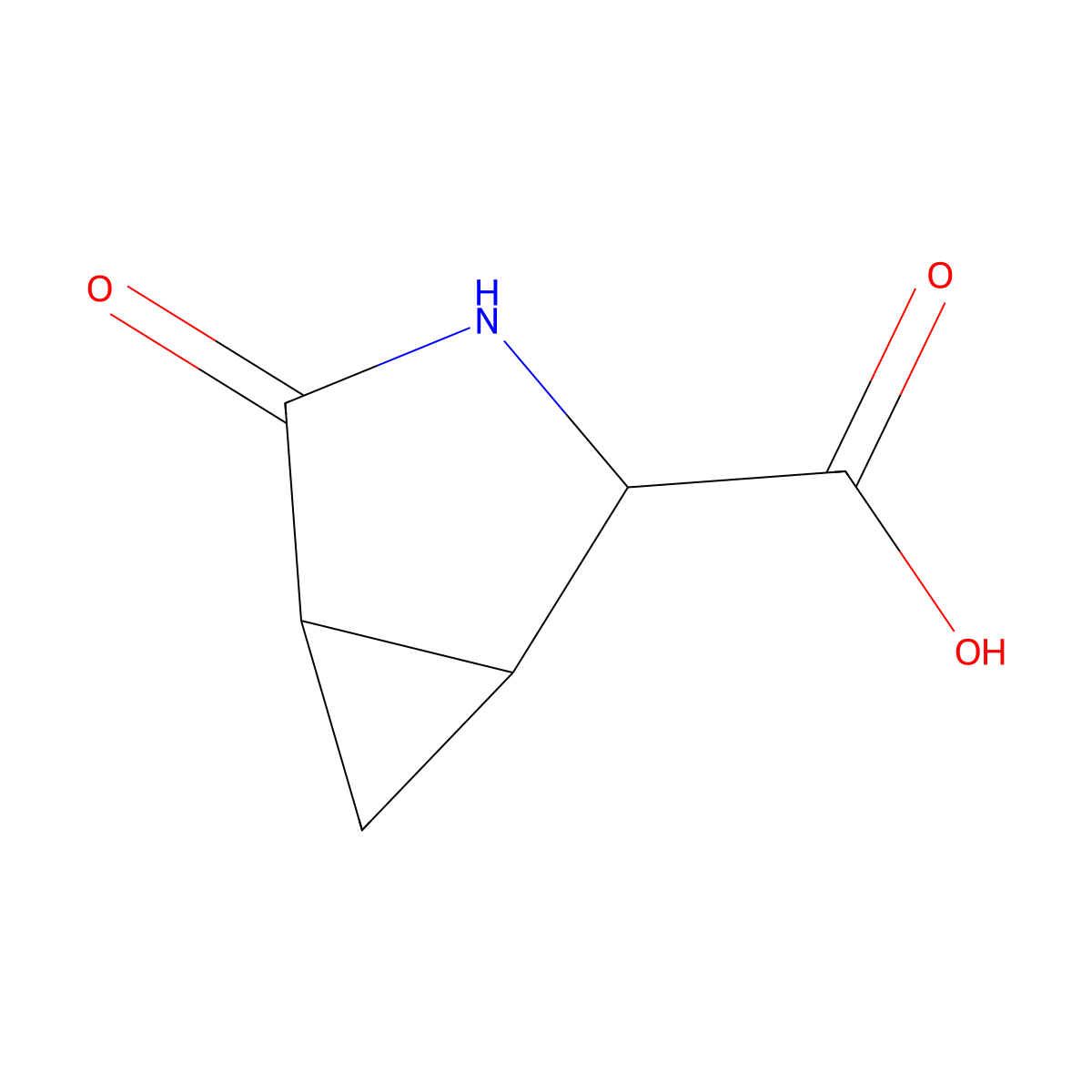 rac-(1R,2S,5S)-4-oxo-3-azabicyclo[3.1.0]hexane-2-carboxylic acid molecular structure, CAS 2309431-29-4