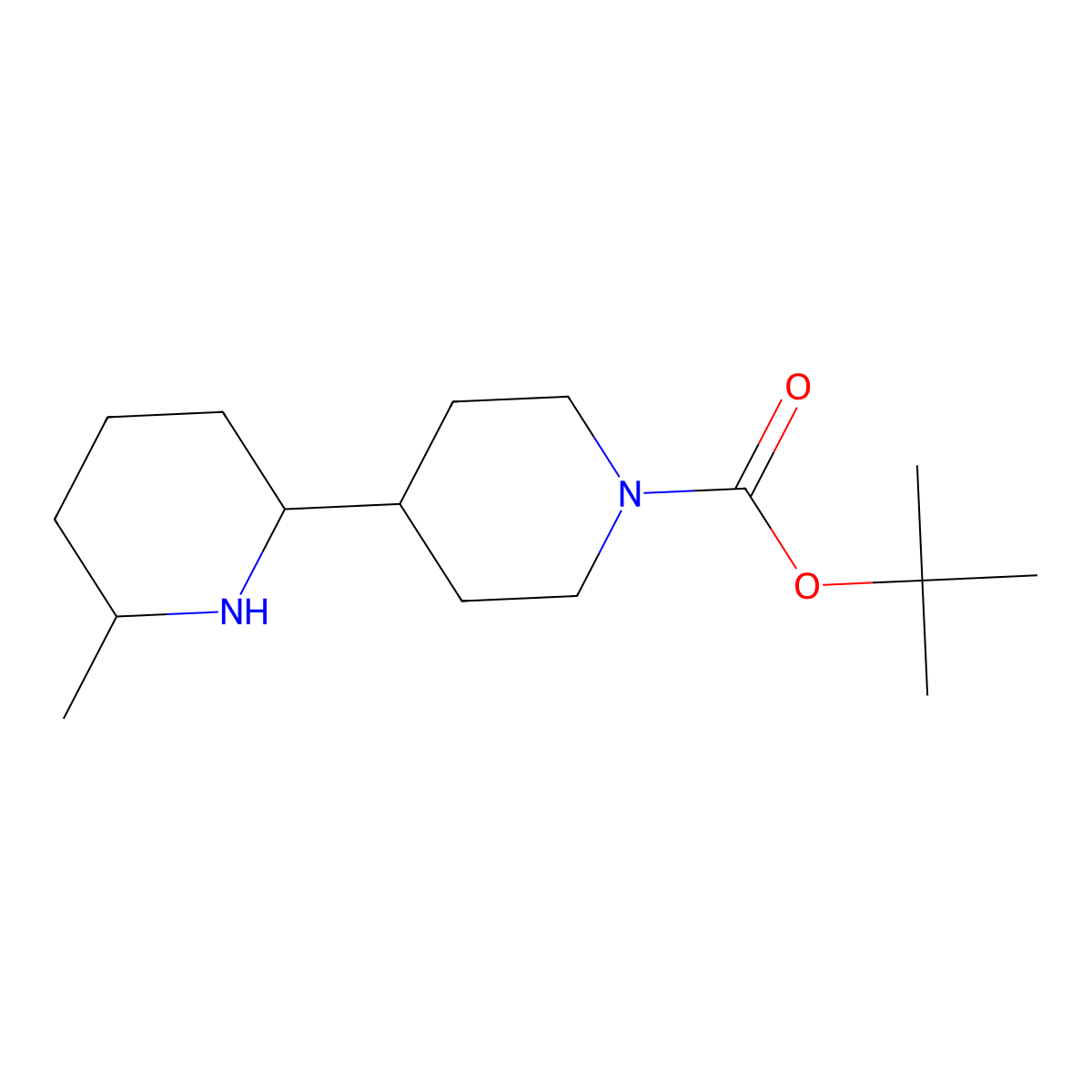 rac-tert-butyl4-[(2R,6R)-6-methylpiperidin-2-yl]piperidine-1-carboxylate,cis molecular structure, CAS 2309431-37-4