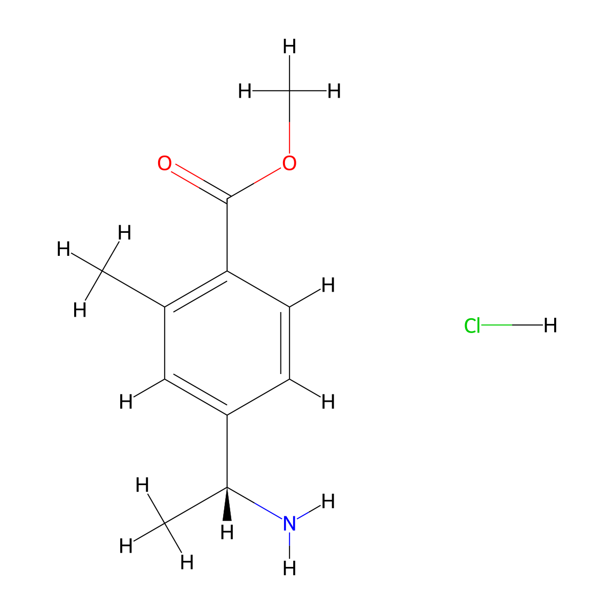 methyl4-[(1R)-1-aminoethyl]-2-methylbenzoatehydrochloride molecular structure, CAS 2309431-53-4