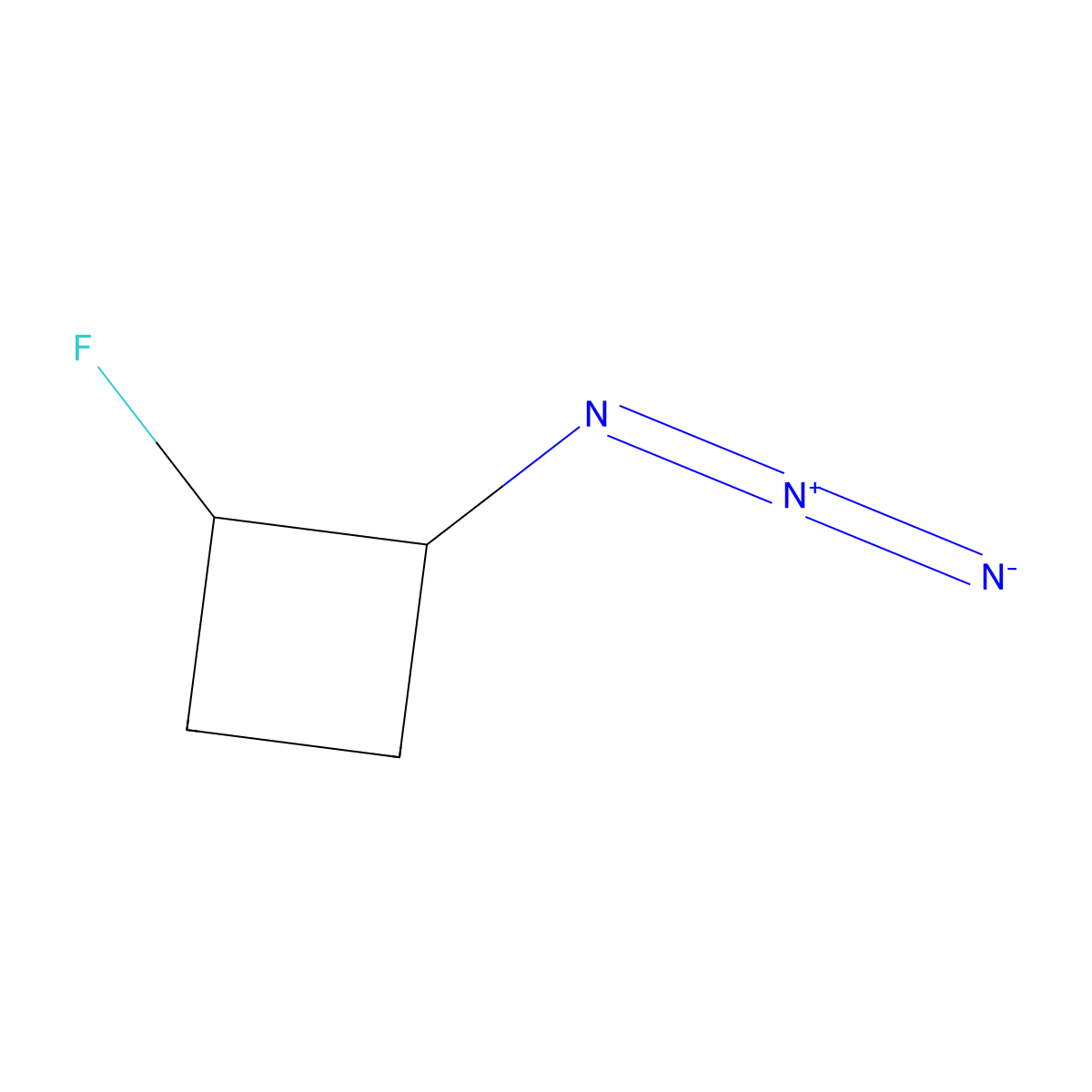 rac-(1R,2S)-1-azido-2-fluorocyclobutane molecular structure, CAS 2309431-69-2
