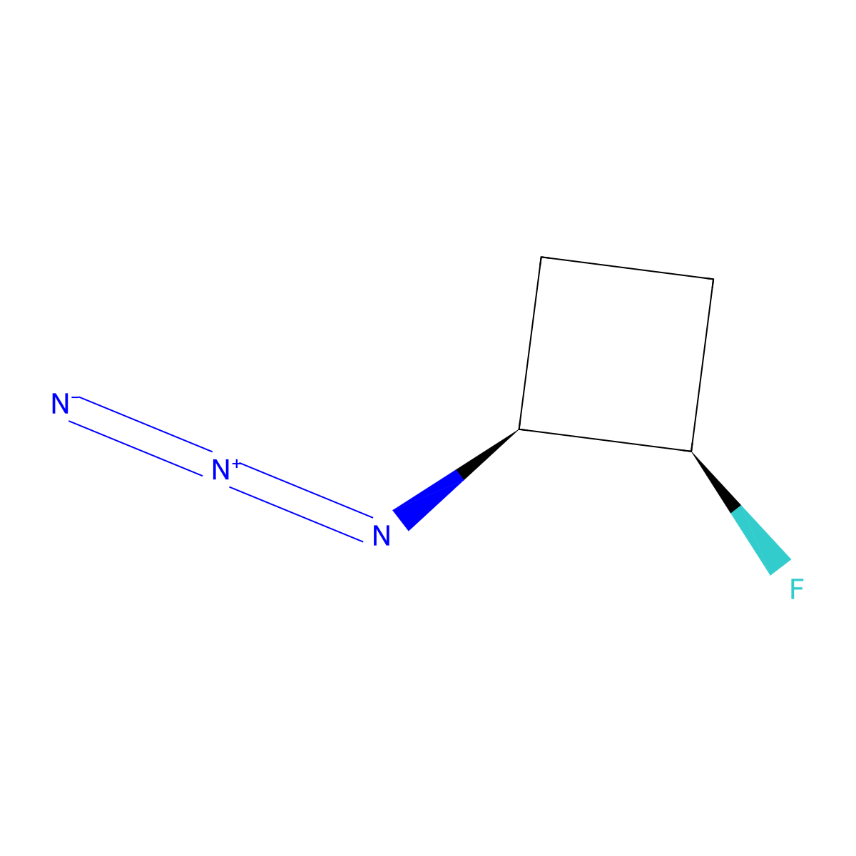 rac-(1R,2S)-1-azido-2-fluorocyclobutane molecular structure, CAS 2309431-69-2