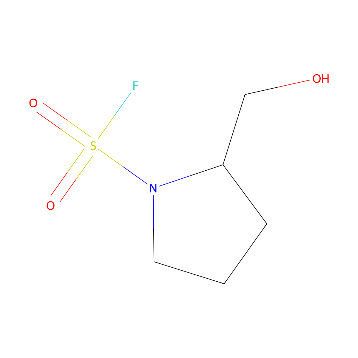(2S)-2-(Hydroxymethyl)pyrrolidine-1-sulfonyl fluoride molecular structure, CAS 2309431-76-1
