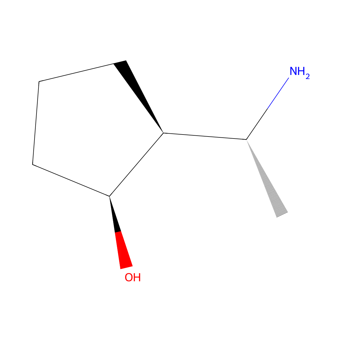 rac-(1S,2S)-2-[(1R)-1-aminoethyl]cyclopentan-1-ol molecular structure, CAS 2309431-83-0