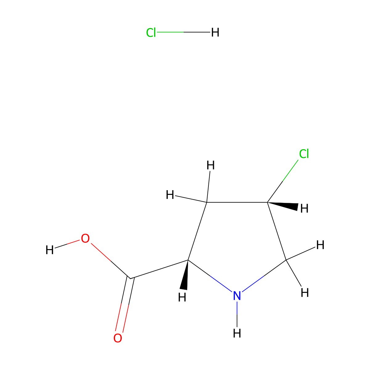 rac-(2R,4R)-4-chloropyrrolidine-2-carboxylic acid hydrochloride molecular structure, CAS 2309431-84-1