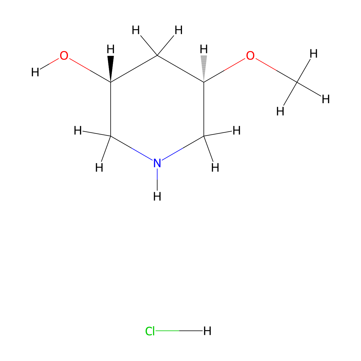 (3R,5R)-5-methoxypiperidin-3-ol hydrochloride molecular structure, CAS 2309431-95-4