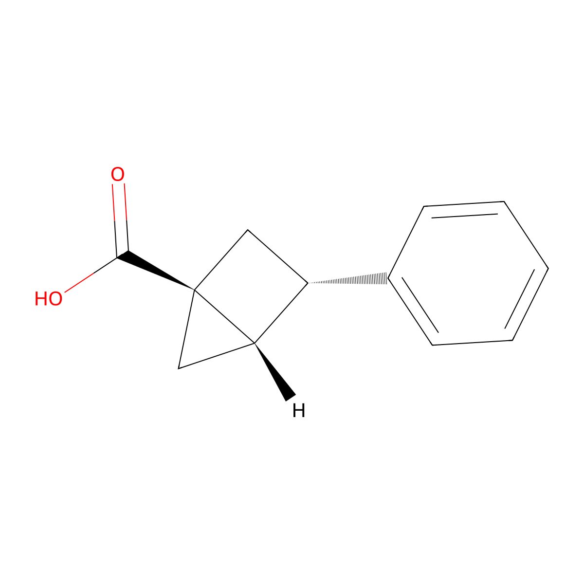 rac-(1R,3R,4R)-3-phenylbicyclo[2.1.0]pentane-1-carboxylic acid molecular structure, CAS 2309432-94-6