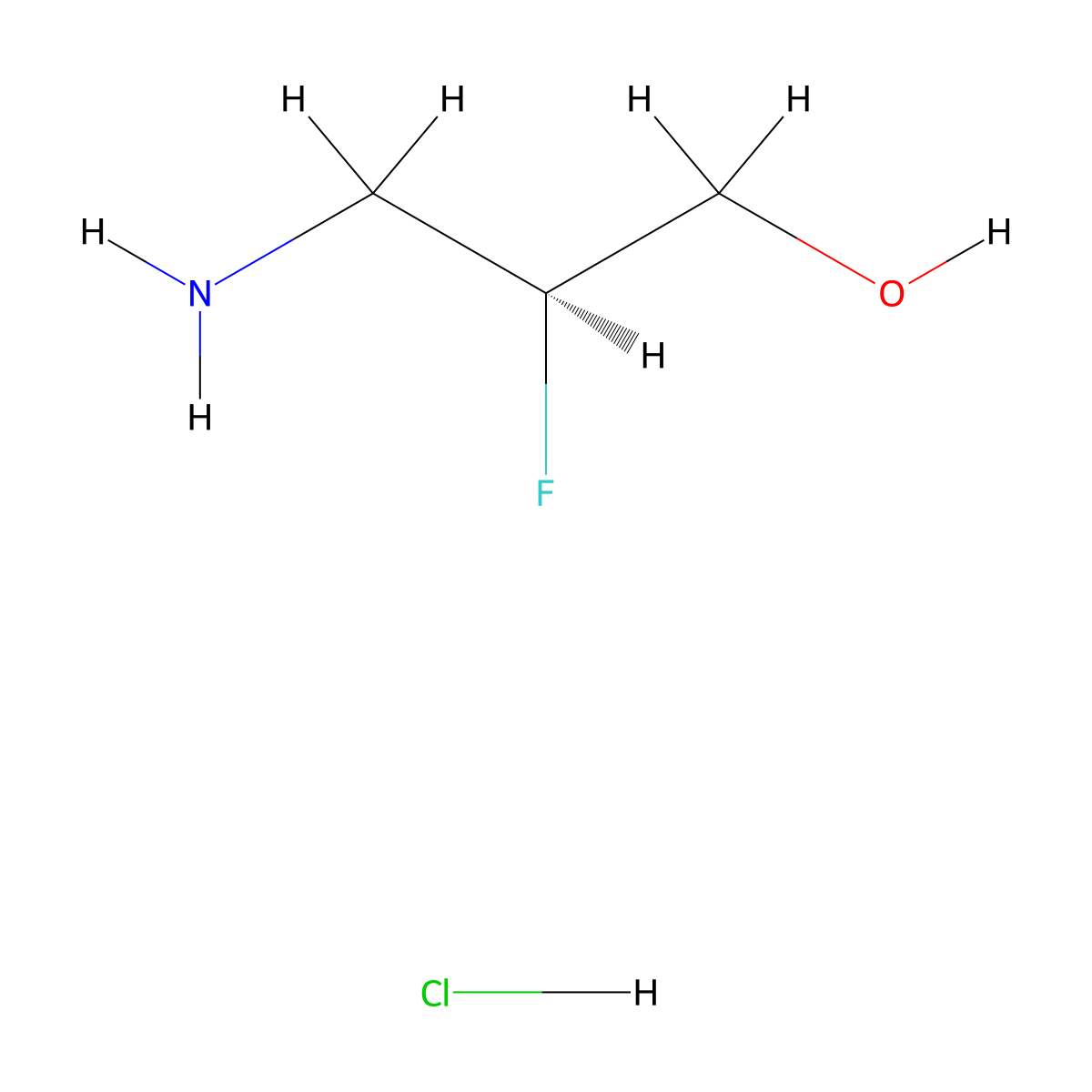 (S)-3-Amino-2-fluoropropan-1-ol hydrochloride molecular structure, CAS 2309433-02-9