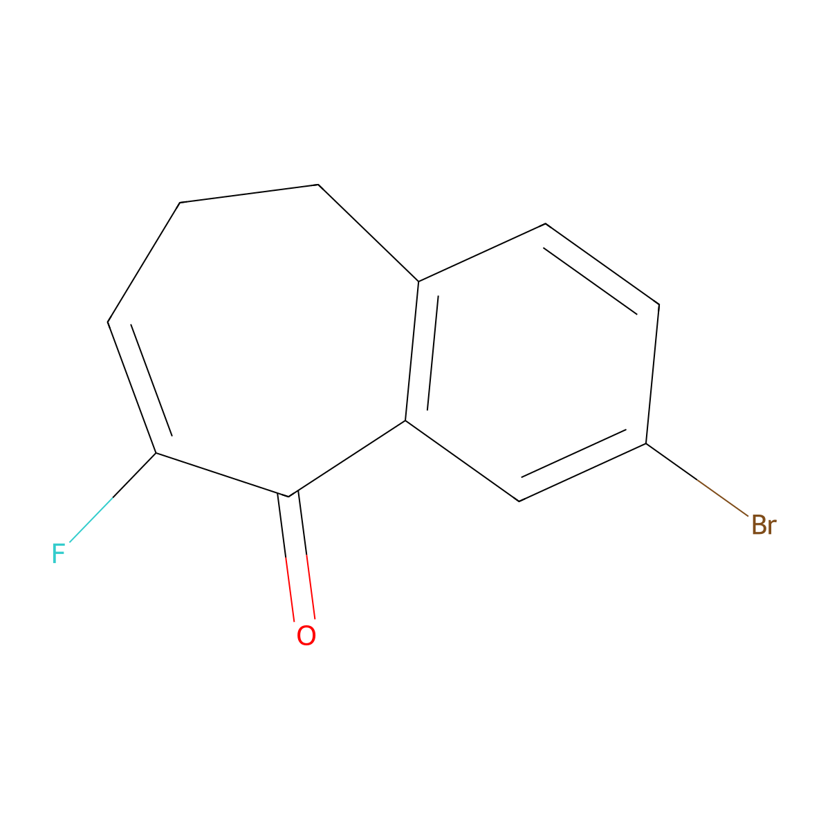 3-bromo-6-fluoro-8,9-dihydro-5H-benzo[7]annulen-5-one molecular structure, CAS 2309444-28-6