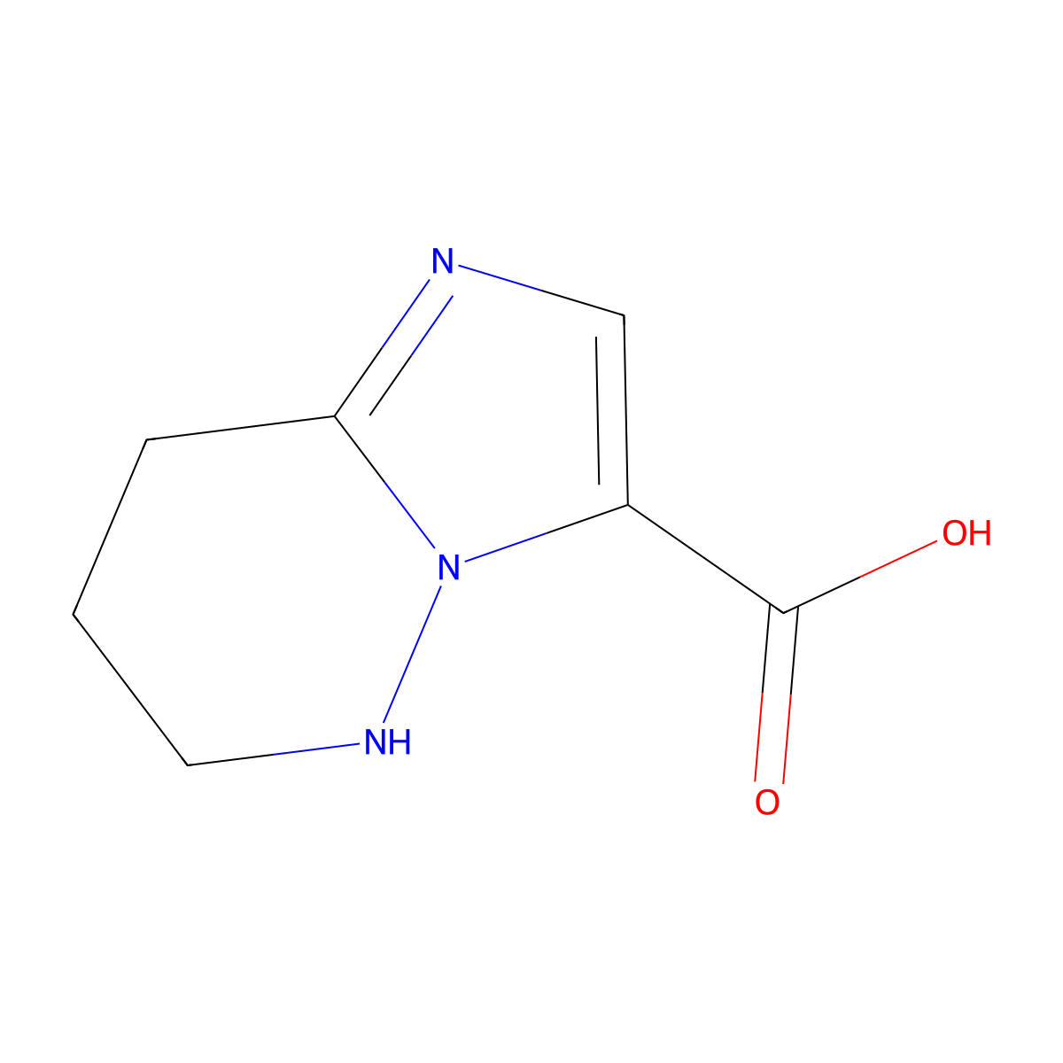 5H,6H,7H,8H-imidazo[1,2-b]pyridazine-3-carboxylicacid molecular structure, CAS 2309444-39-9