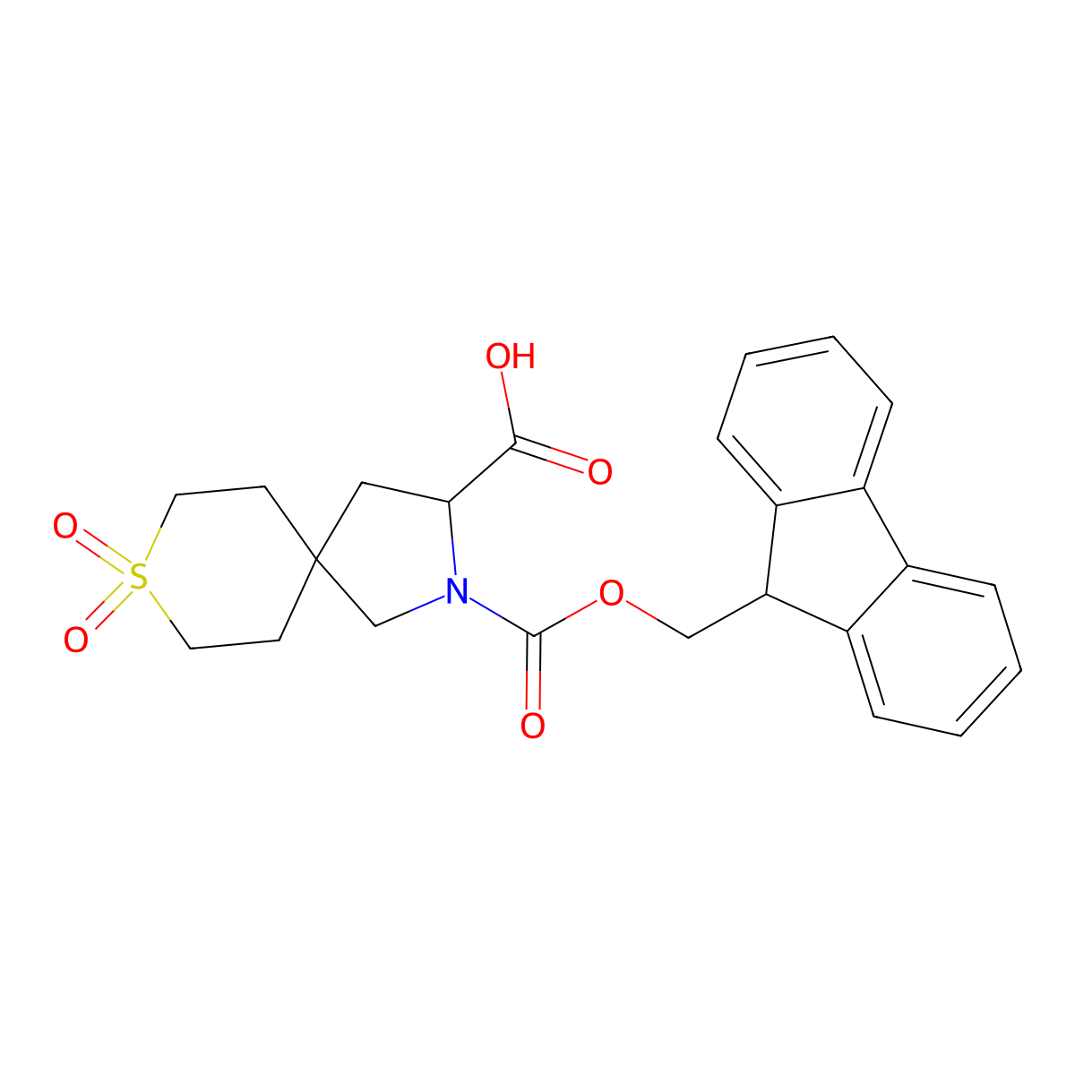 2-(9H-Fluoren-9-ylmethoxycarbonyl)-8,8-dioxo-8lambda6-thia-2-azaspiro[4.5]decane-3-carboxylic acid molecular structure, CAS 2309444-69-5