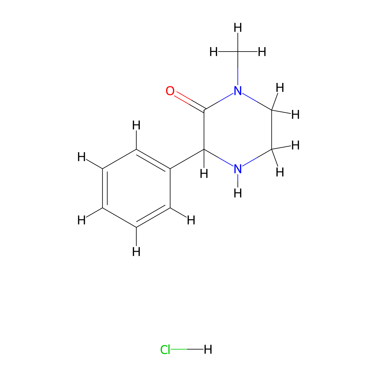1-Methyl-3-phenylpiperazin-2-one hydrochloride molecular structure, CAS 2309444-92-4