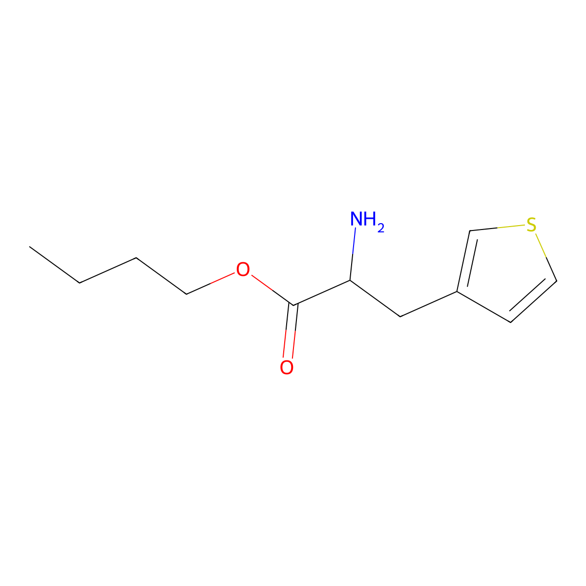 Butyl 2-amino-3-(thiophen-3-yl)propanoate molecular structure, CAS 2309445-07-4