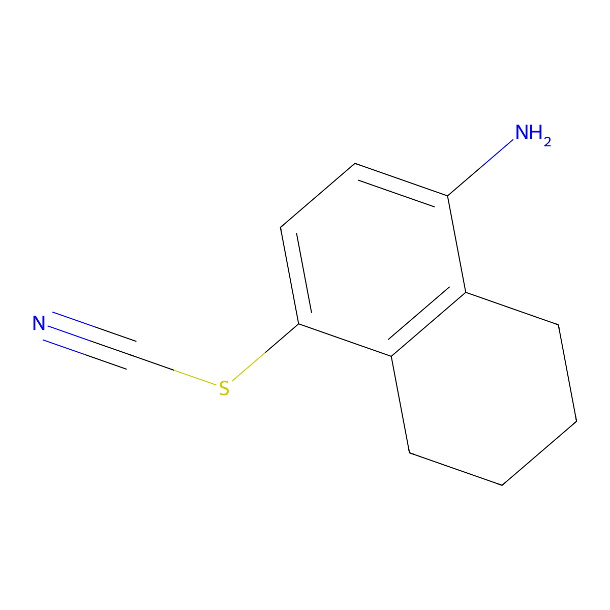 [(4-Amino-5,6,7,8-tetrahydronaphthalen-1-yl)sulfanyl]formonitrile molecular structure, CAS 2309445-32-5