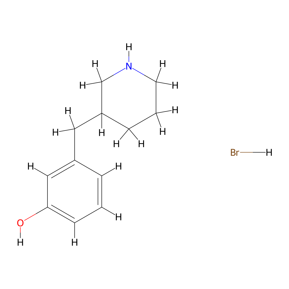 3-[(Piperidin-3-yl)methyl]phenolhydrobromide molecular structure, CAS 2309445-33-6