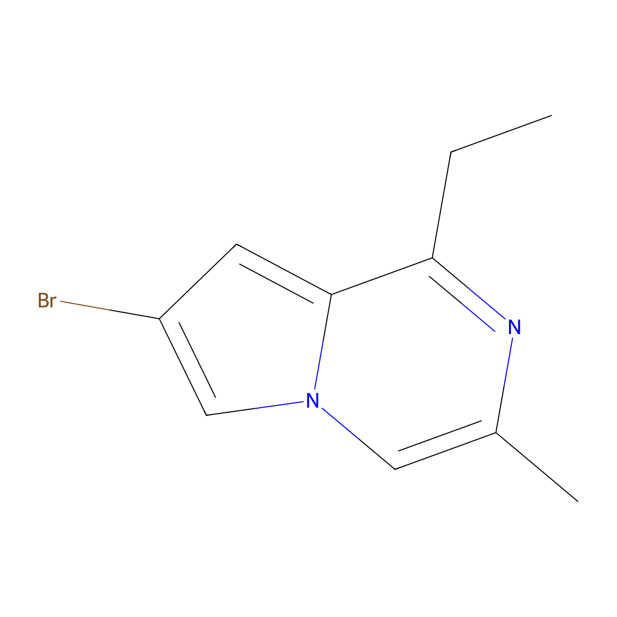 7-Bromo-1-ethyl-3-methylpyrrolo[1,2-a]pyrazine molecular structure, CAS 2309445-80-3