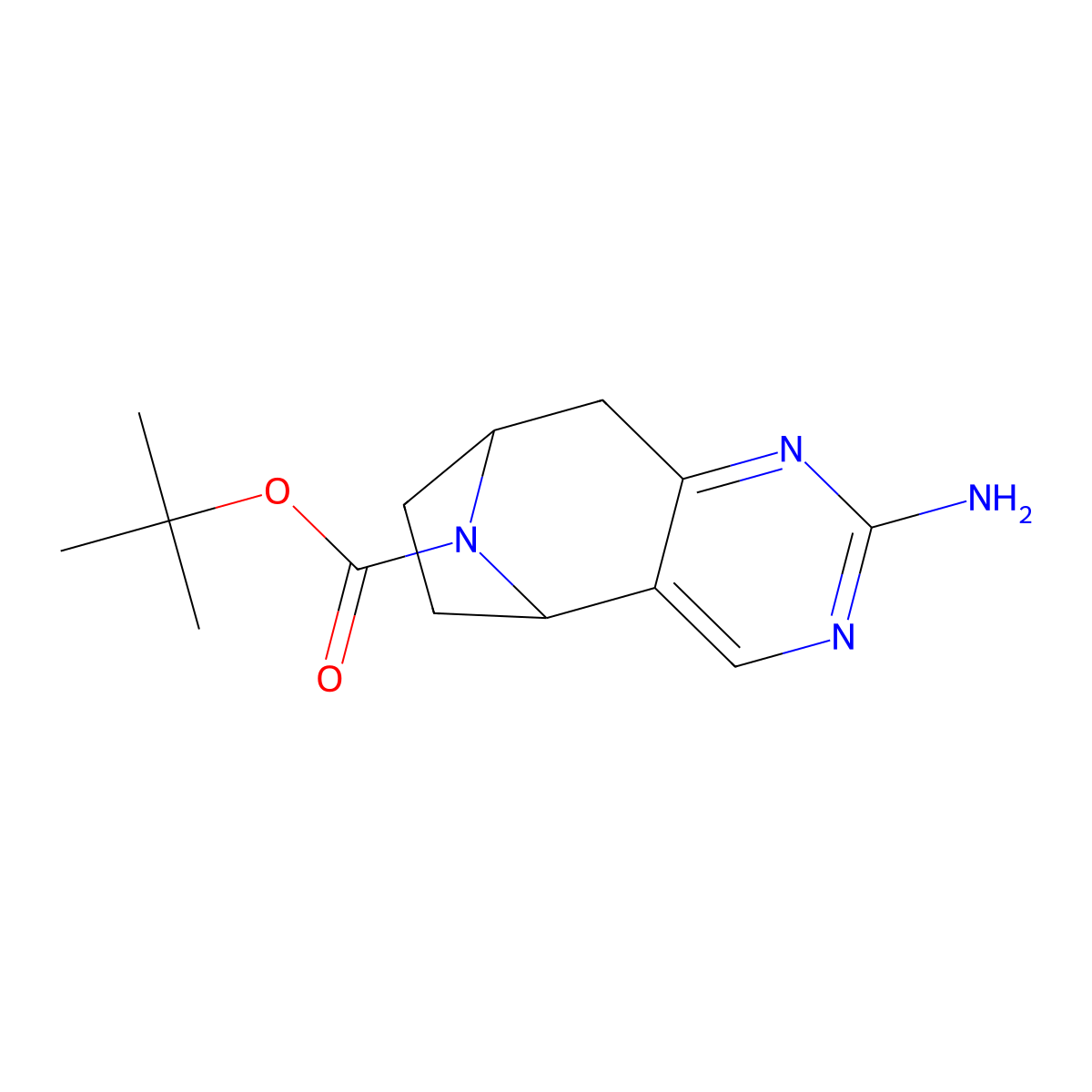 Tert-butyl 5-amino-4,6,12-triazatricyclo[7.2.1.0,2,7]dodeca-2,4,6-triene-12-carboxylate molecular structure, CAS 2309446-11-3