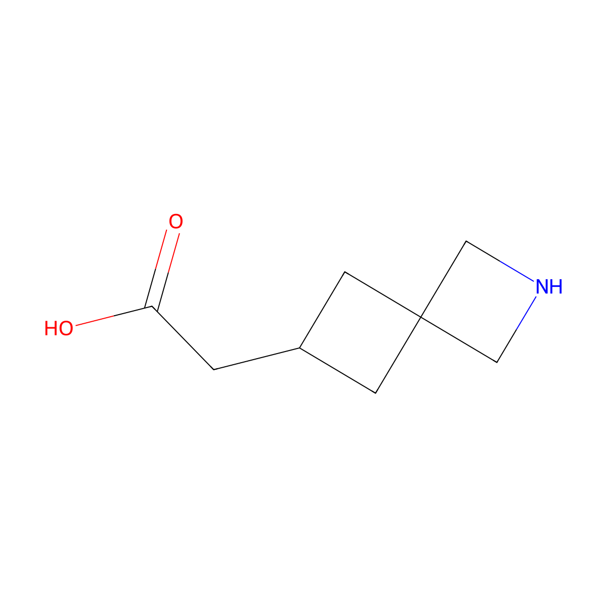 2-{2-Azaspiro[3.3]heptan-6-yl}acetic acid molecular structure, CAS 2309446-35-1