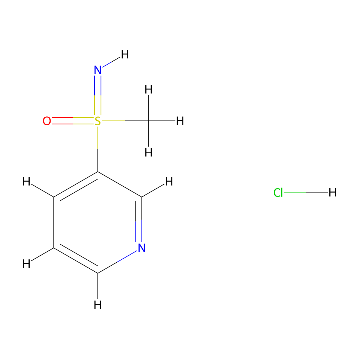 Imino(methyl)(pyridin-3-yl)-lambda6-sulfanone hydrochloride molecular structure, CAS 2309446-66-8