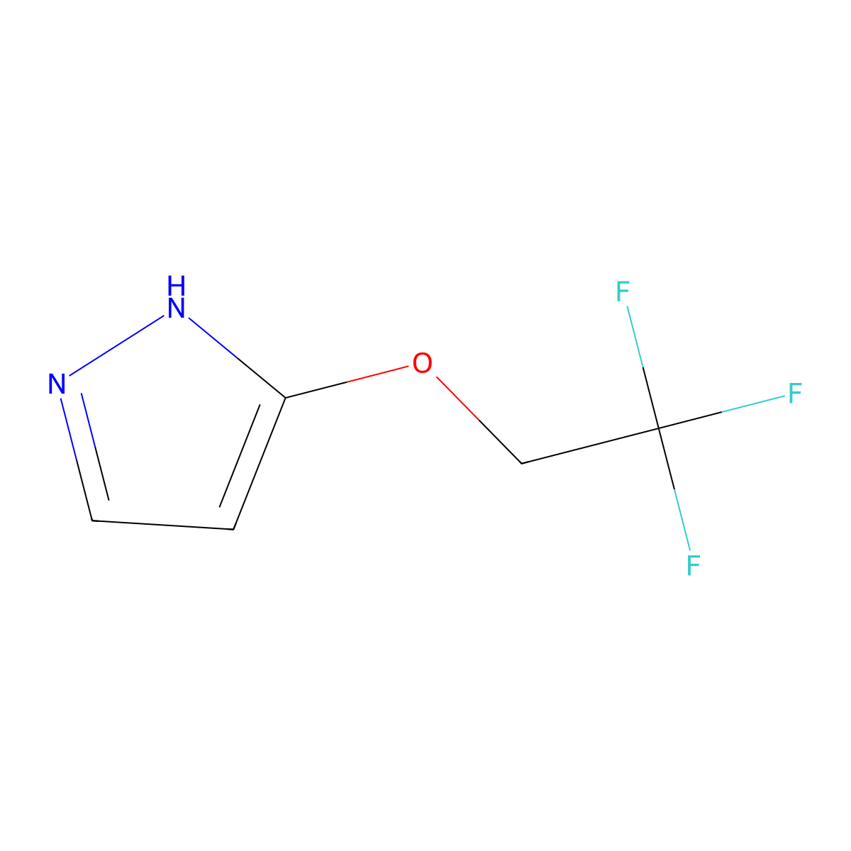 3-(2,2,2-Trifluoroethoxy)-1H-pyrazole molecular structure, CAS 2309446-67-9