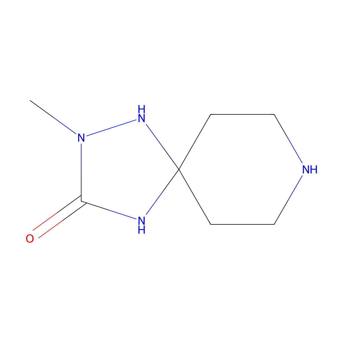 2-Methyl-1,2,4,8-tetraazaspiro[4.5]decan-3-one molecular structure, CAS 2309446-93-1