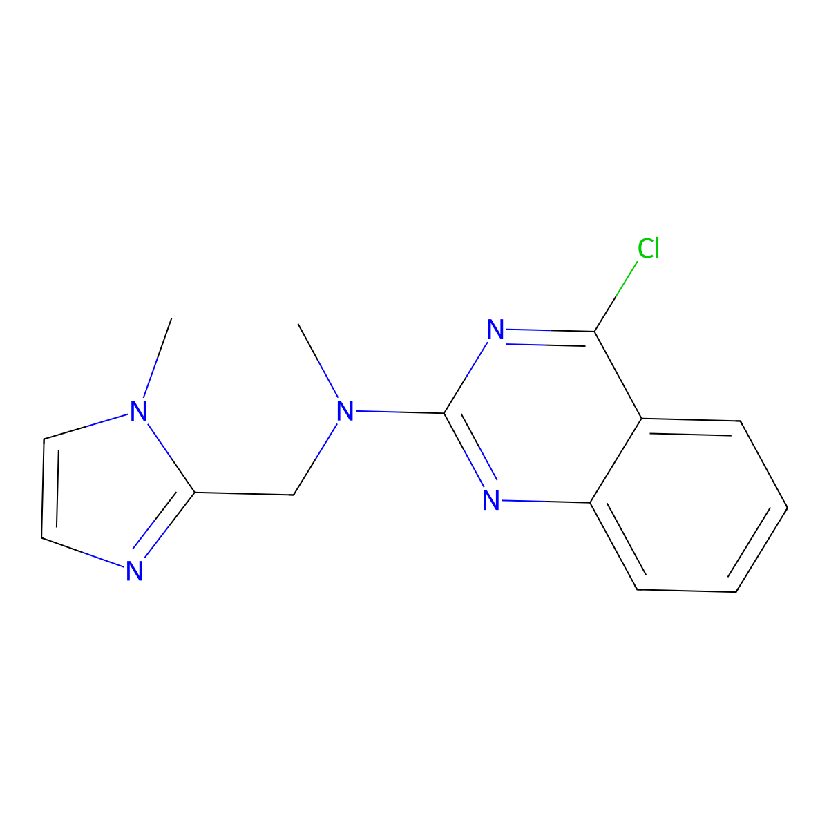 4-chloro-N-methyl-N-[(1-methyl-1H-imidazol-2-yl)methyl]quinazolin-2-amine molecular structure, CAS 2309447-00-3