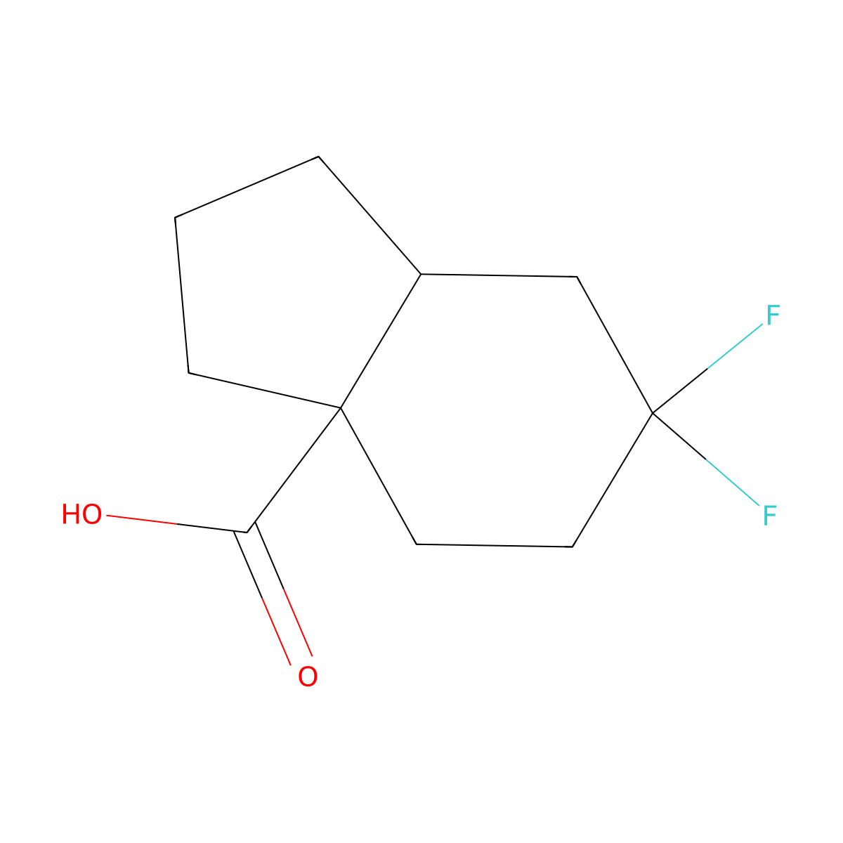 6,6-difluoro-octahydro-1H-indene-3a-carboxylicacid molecular structure, CAS 2309447-34-3
