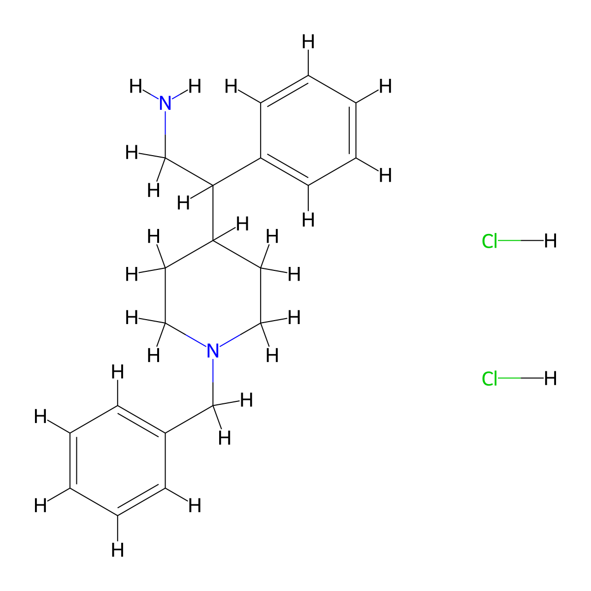 2-(1-Benzylpiperidin-4-yl)-2-phenylethanamine;dihydrochloride molecular structure, CAS 2309447-41-2
