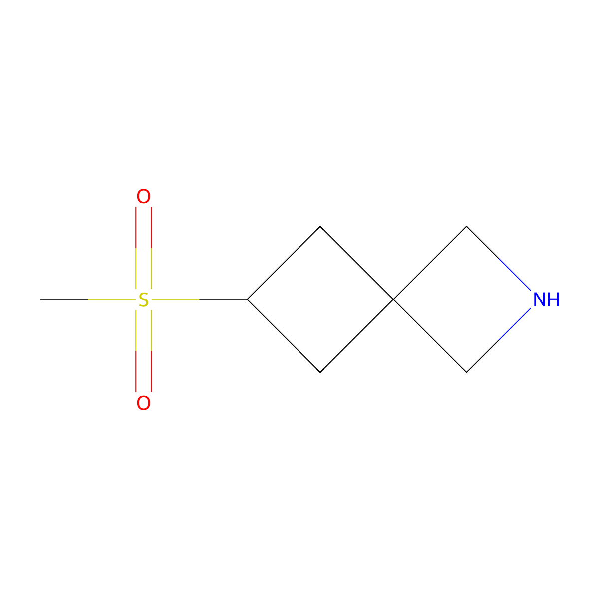 6-Methanesulfonyl-2-azaspiro[3.3]heptane molecular structure, CAS 2309447-69-4