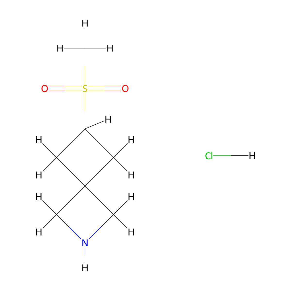 6-Methanesulfonyl-2-azaspiro[3.3]heptane hydrochloride molecular structure, CAS 2309447-70-7
