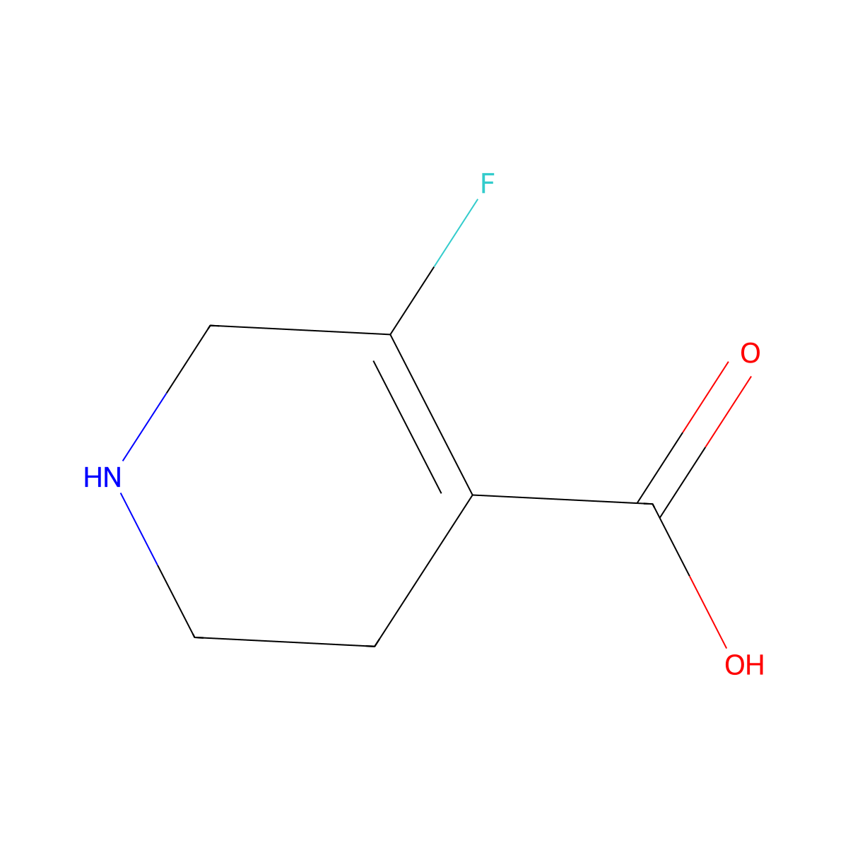 5-Fluoro-1,2,3,6-tetrahydropyridine-4-carboxylic acid molecular structure, CAS 2309448-08-4