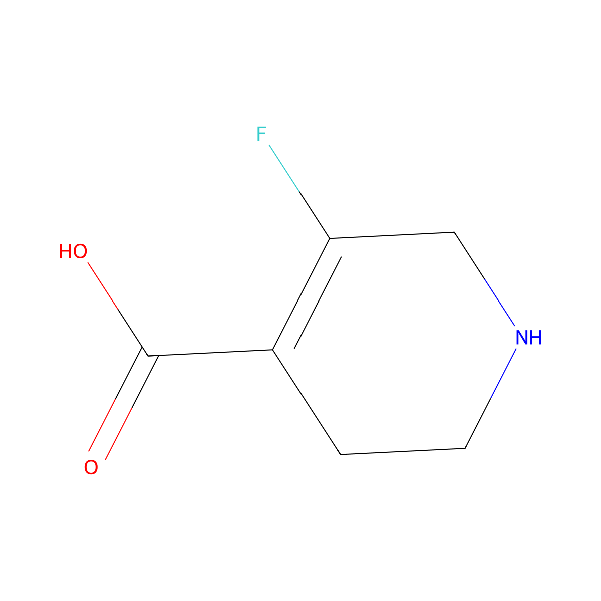 5-Fluoro-1,2,3,6-tetrahydropyridine-4-carboxylic acid molecular structure, CAS 2309448-08-4