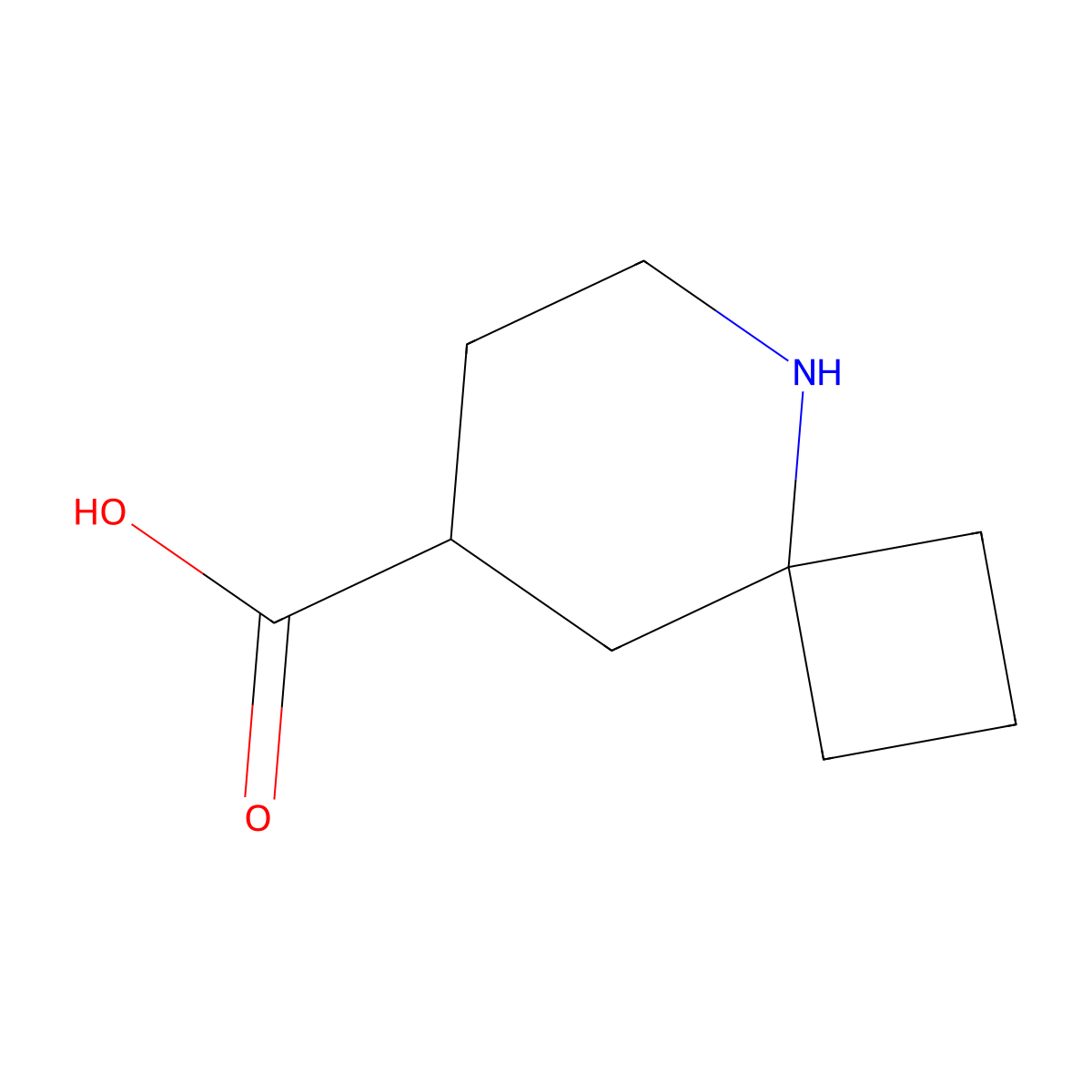 5-Azaspiro[3.5]nonane-8-carboxylic acid molecular structure, CAS 2309448-36-8