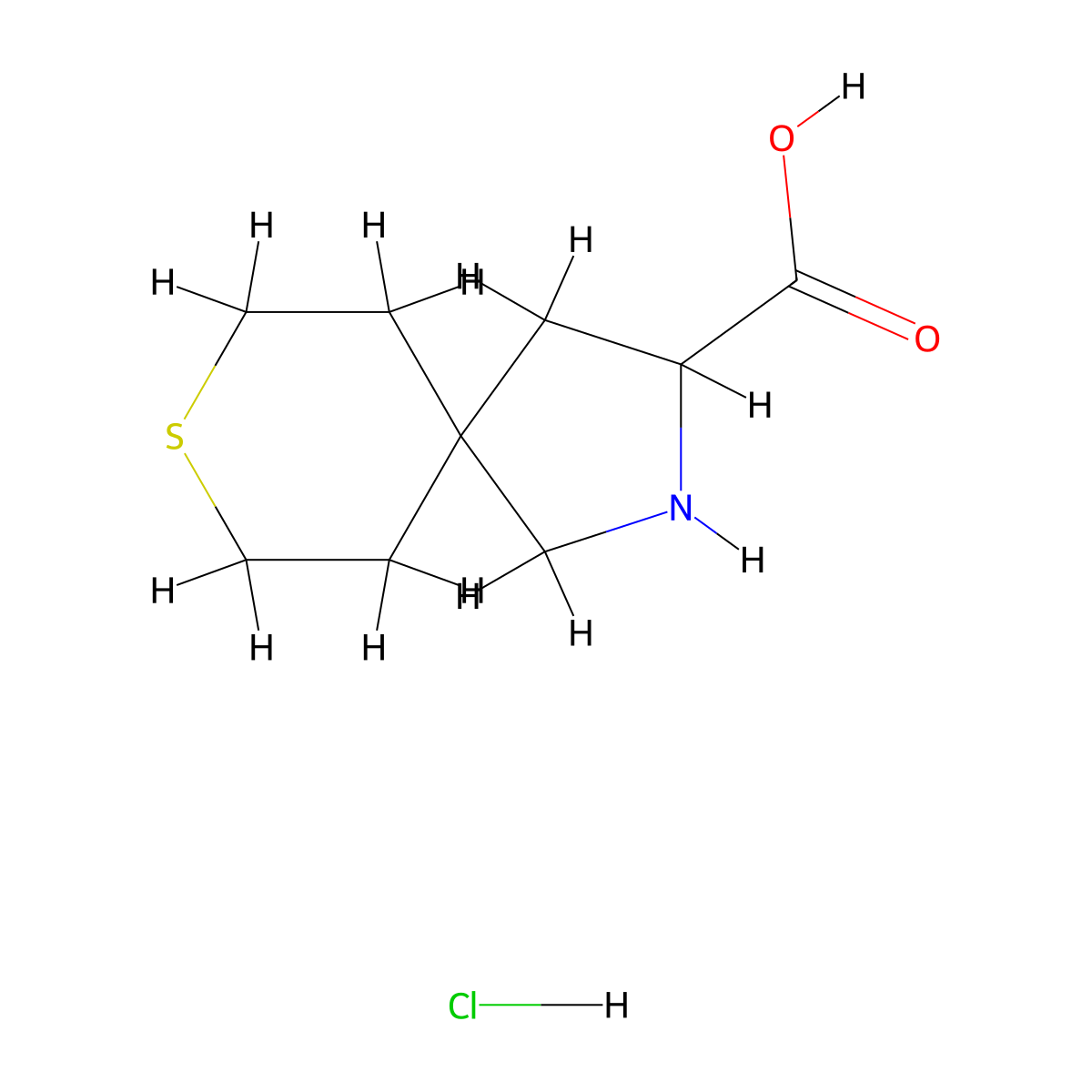 8-Thia-2-azaspiro[4.5]decane-3-carboxylic acid hydrochloride molecular structure, CAS 2309448-54-0