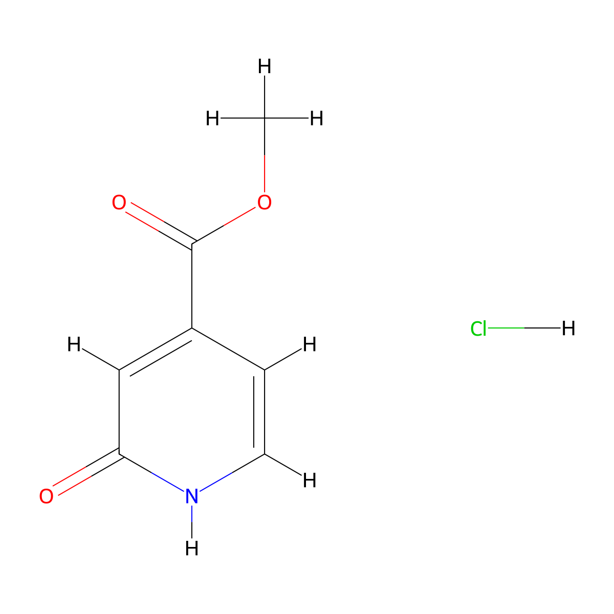 Methyl 2-hydroxypyridine-4-carboxylate hydrochloride molecular structure, CAS 2309448-61-9