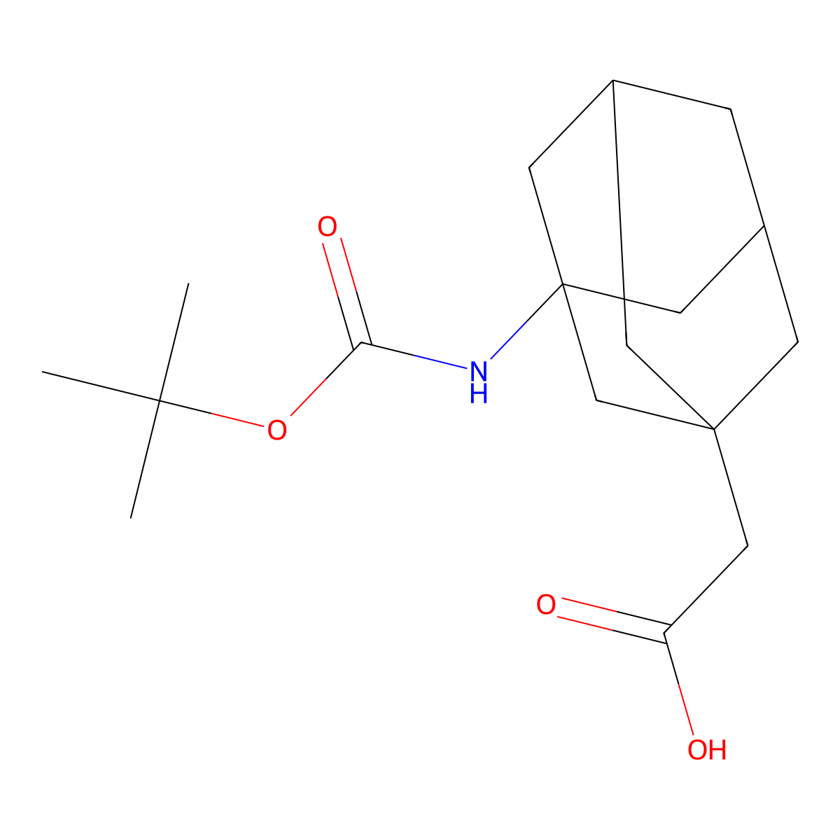 2-(3-(((Tert-butoxy)carbonyl)amino)adamantan-1-yl)acetic acid molecular structure, CAS 2309448-62-0