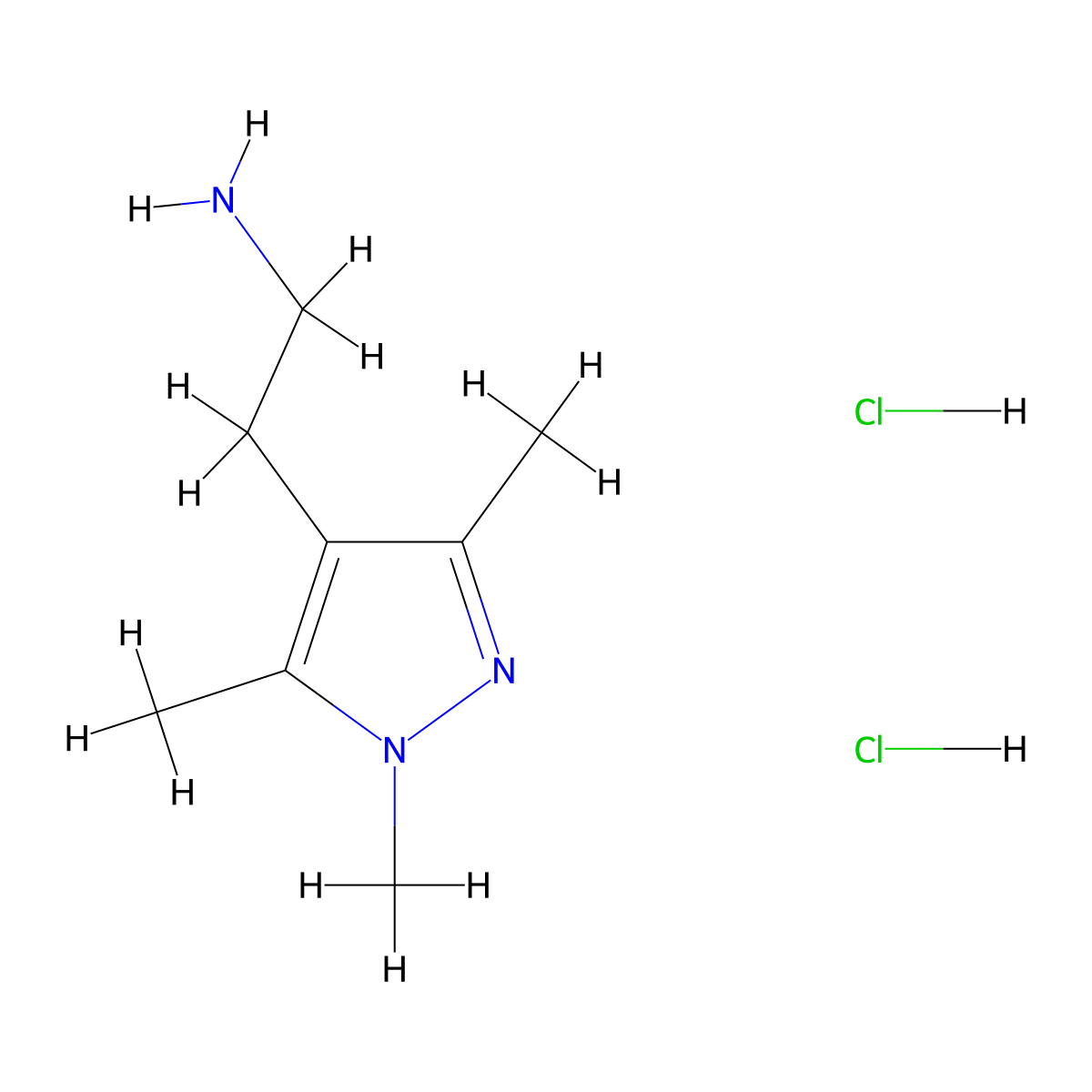 2-(1,3,5-Trimethylpyrazol-4-yl)ethanamine;dihydrochloride molecular structure, CAS 2309448-68-6
