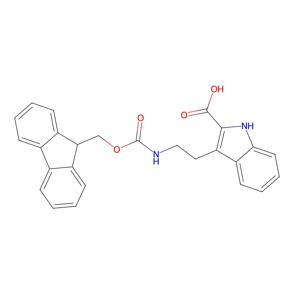 3-[2-({[(9H-fluoren-9-yl)methoxy]carbonyl}amino)ethyl]-1H-indole-2-carboxylic acid molecular structure, CAS 2309448-94-8