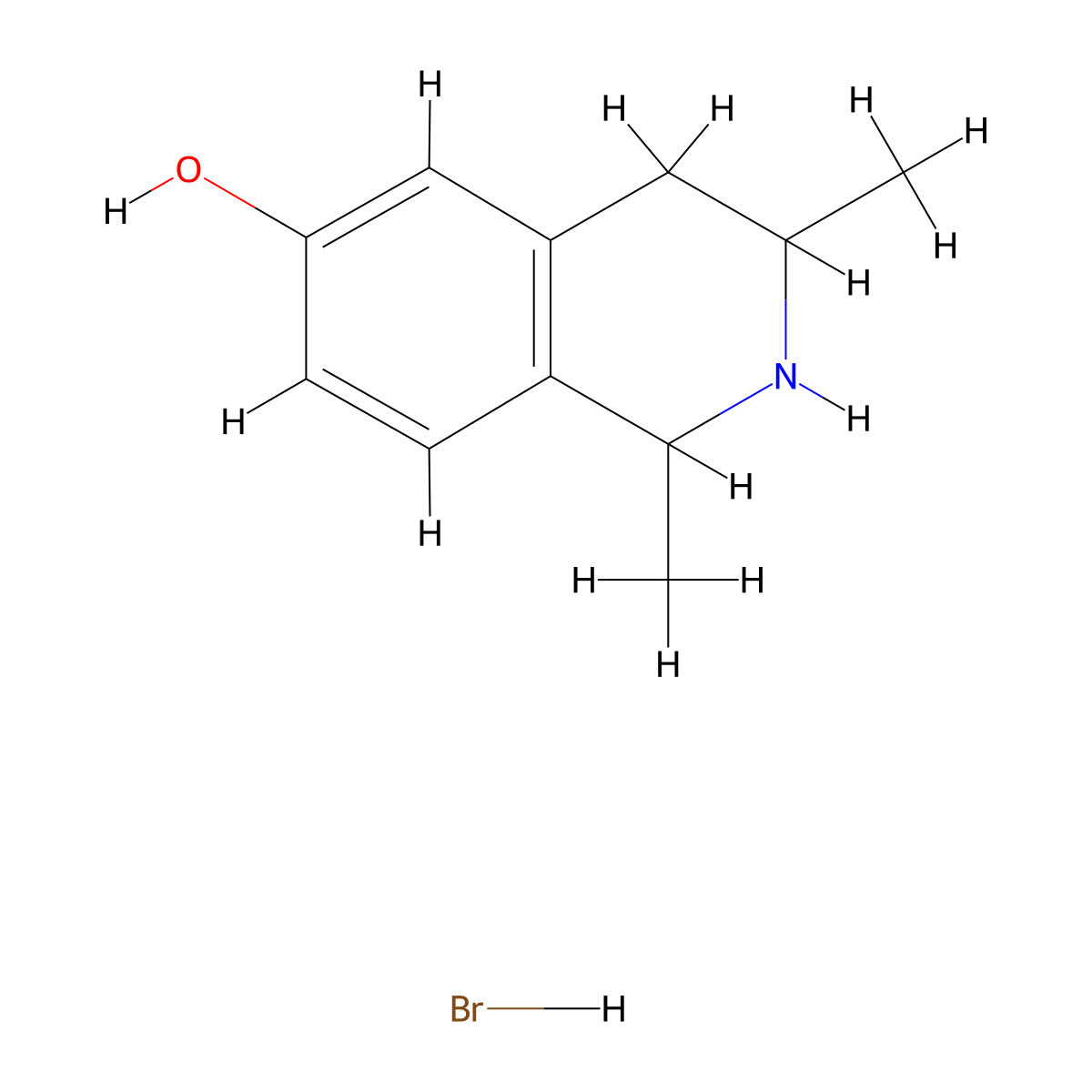 1,3-Dimethyl-1,2,3,4-tetrahydroisoquinolin-6-ol;hydrobromide molecular structure, CAS 2309449-88-3