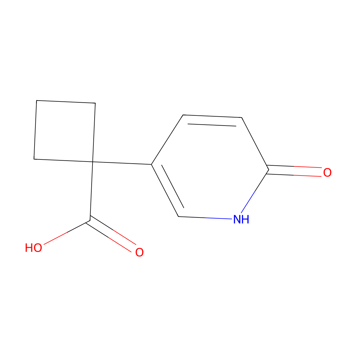 1-(6-Hydroxypyridin-3-yl)cyclobutane-1-carboxylic acid molecular structure, CAS 2309454-25-7