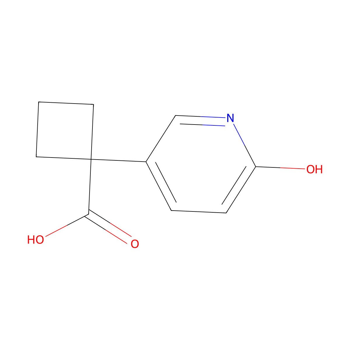 1-(6-Hydroxypyridin-3-yl)cyclobutane-1-carboxylic acid molecular structure, CAS 2309454-25-7