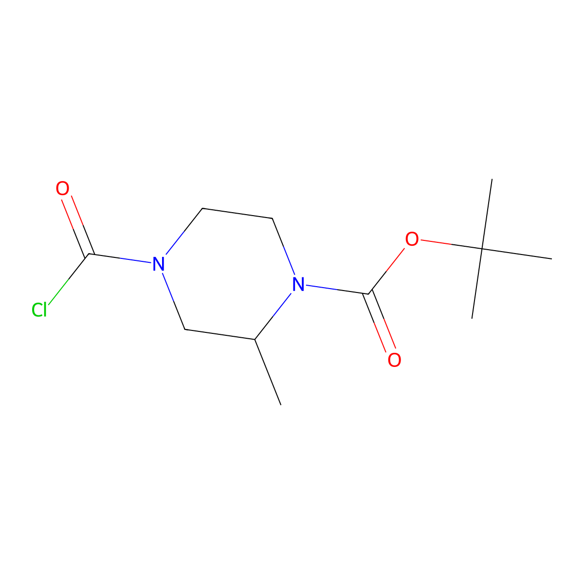 Tert-butyl 4-(carboxy)-2-methylpiperazine-1-carboxylate molecular structure, CAS 2309456-55-9