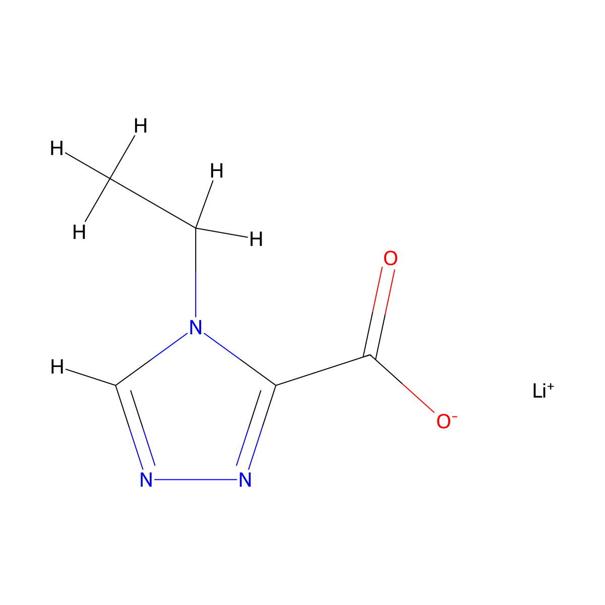Lithium;4-ethyl-1,2,4-triazole-3-carboxylate molecular structure, CAS 2309456-63-9