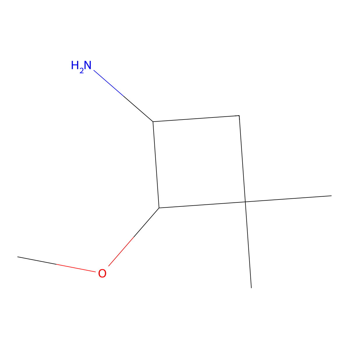 2-Methoxy-3,3-dimethylcyclobutan-1-amine molecular structure, CAS 2309456-64-0