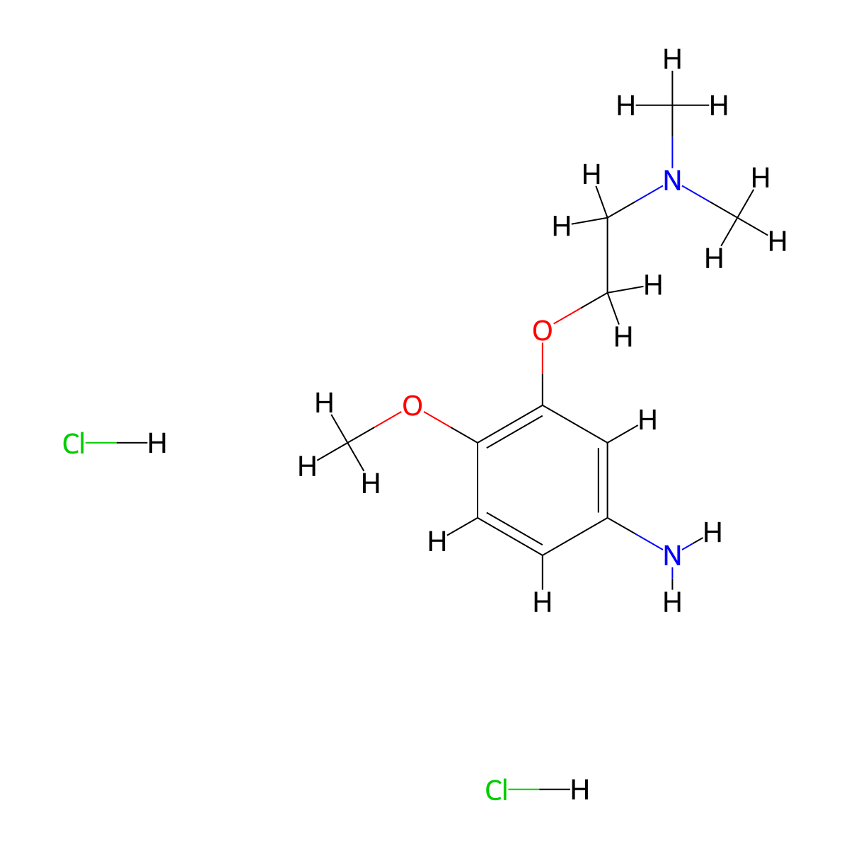 3-[2-(Dimethylamino)ethoxy]-4-methoxyaniline dihydrochloride molecular structure, CAS 2309457-75-6