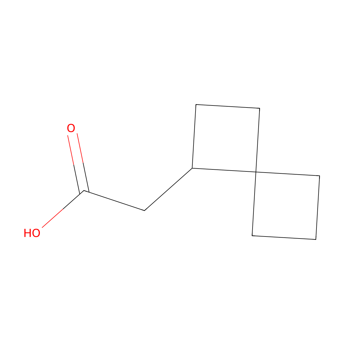 2-{Spiro[3.3]heptan-1-yl}acetic acid molecular structure, CAS 2309457-81-4