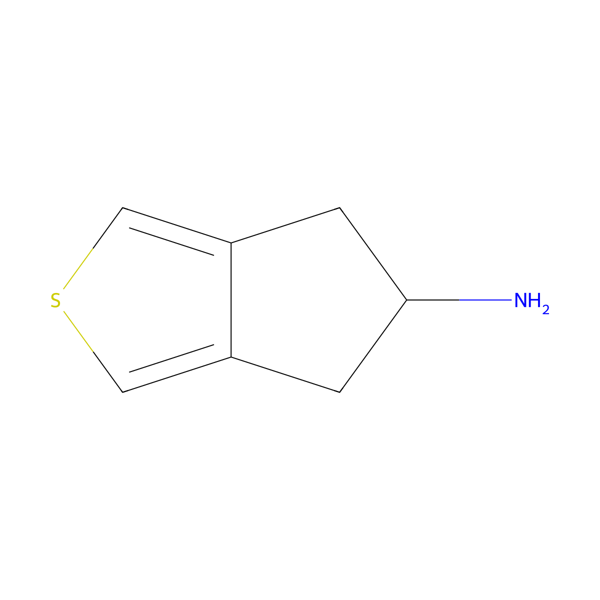 4H,5H,6H-cyclopenta[c]thiophen-5-amine molecular structure, CAS 2309458-31-7