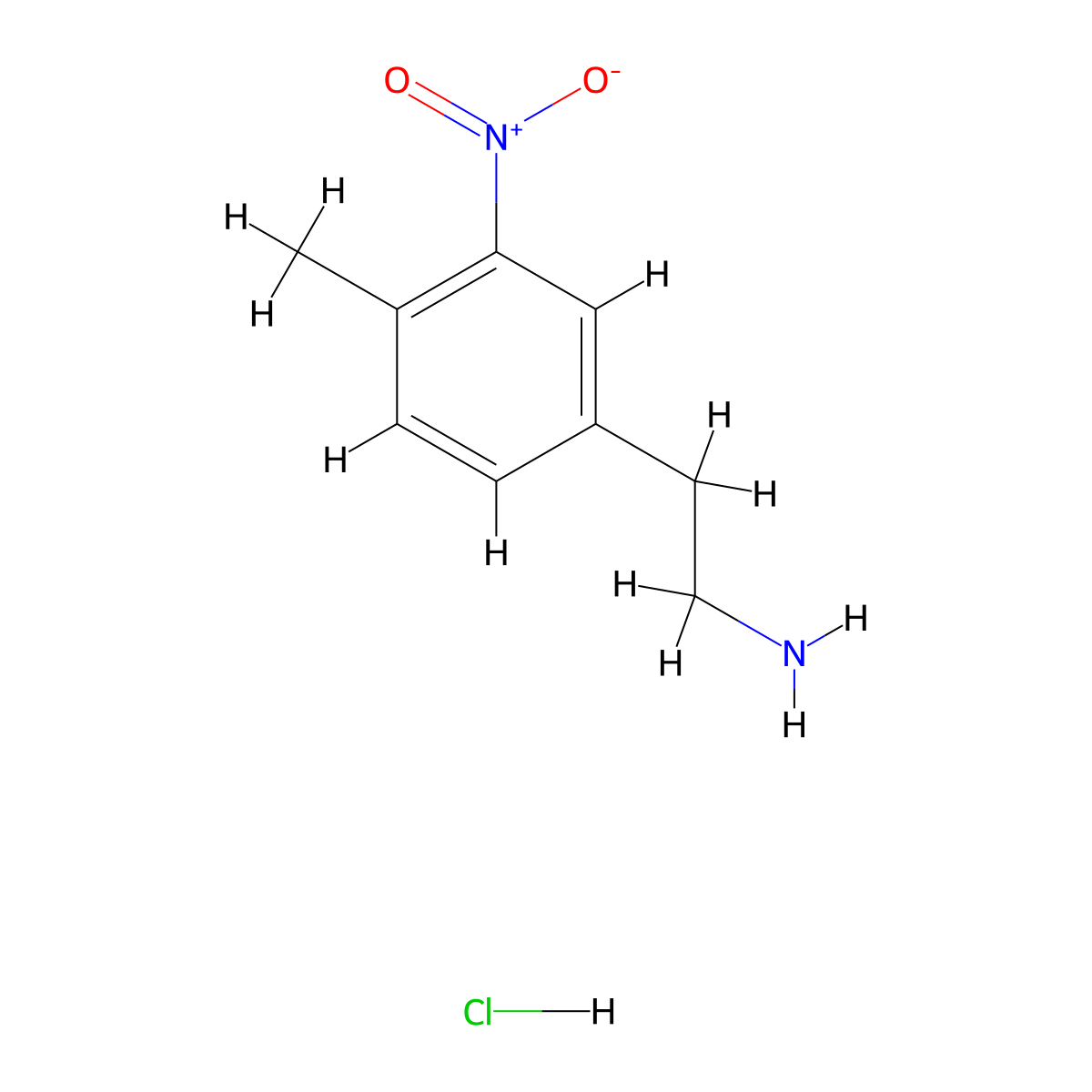 2-(4-Methyl-3-nitrophenyl)ethan-1-amine hydrochloride molecular structure, CAS 2309459-44-5