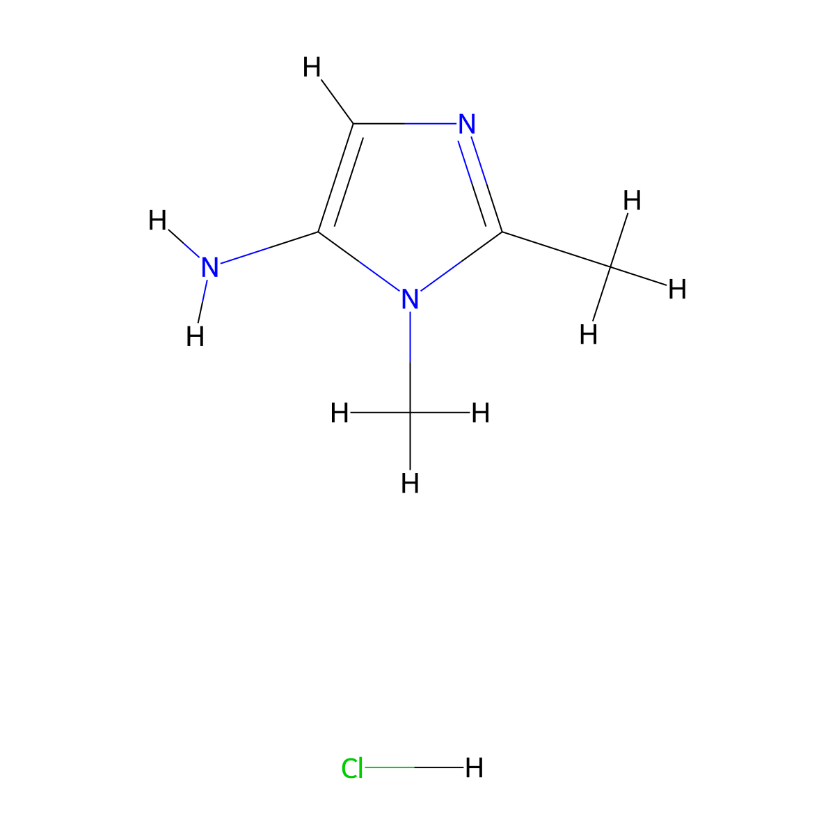 1,2-Dimethyl-1H-imidazol-5-amine hydrochloride molecular structure, CAS 2309460-45-3