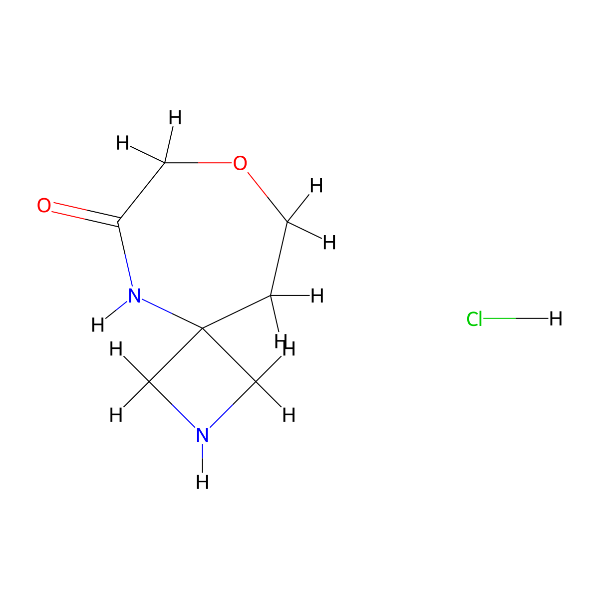 8-Oxa-2,5-diazaspiro(3.6)decan-6-one hydrochloride molecular structure, CAS 2309461-06-9