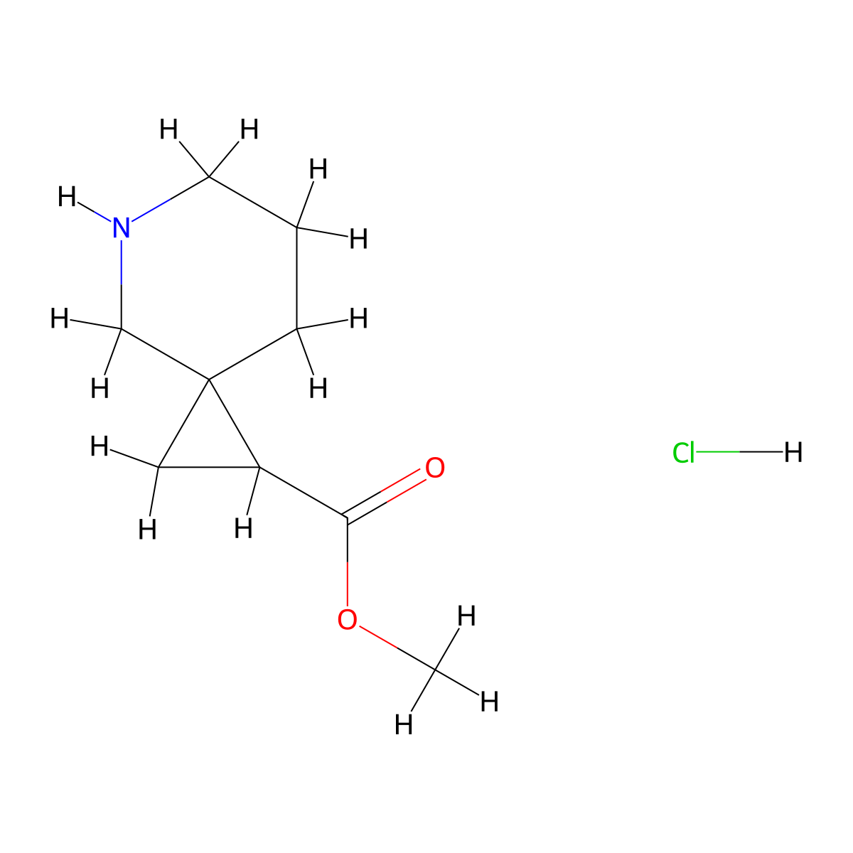 Methyl 5-azaspiro[2.5]octane-1-carboxylate hydrochloride molecular structure, CAS 2309461-27-4